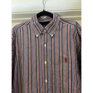 Polo Ralph Lauren Custom Fit Shirt Medium Button‎ Up Long Sleeve Pony Men's